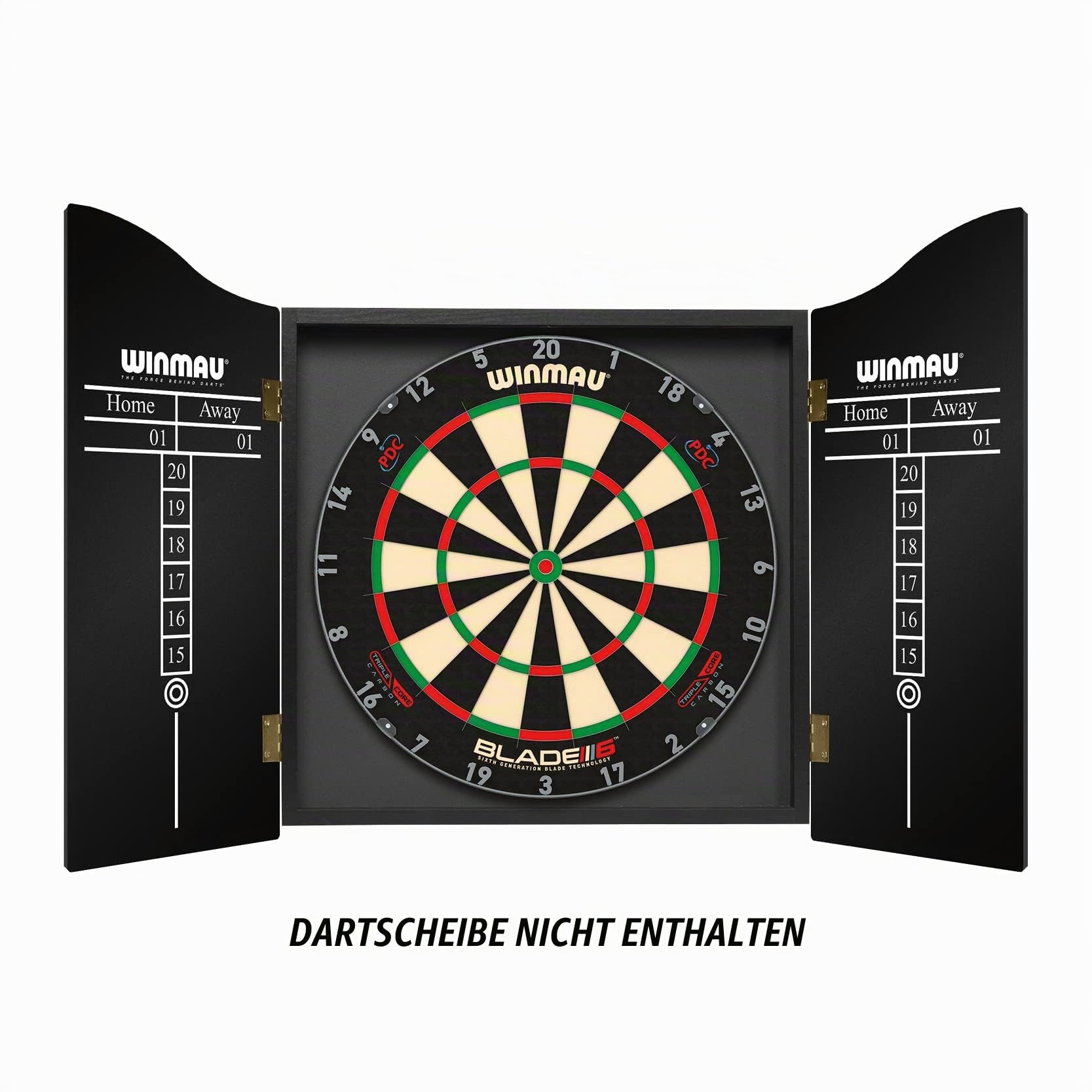 WINMAU Man Cave Deluxe Dartscheibe Schrank