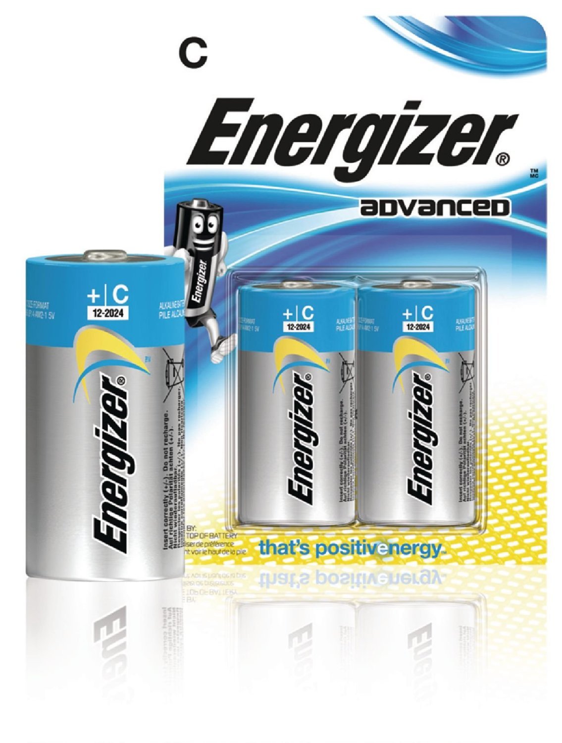 Energizer Batterien Advanced C 2er Zylinder 2 Baby C LR14