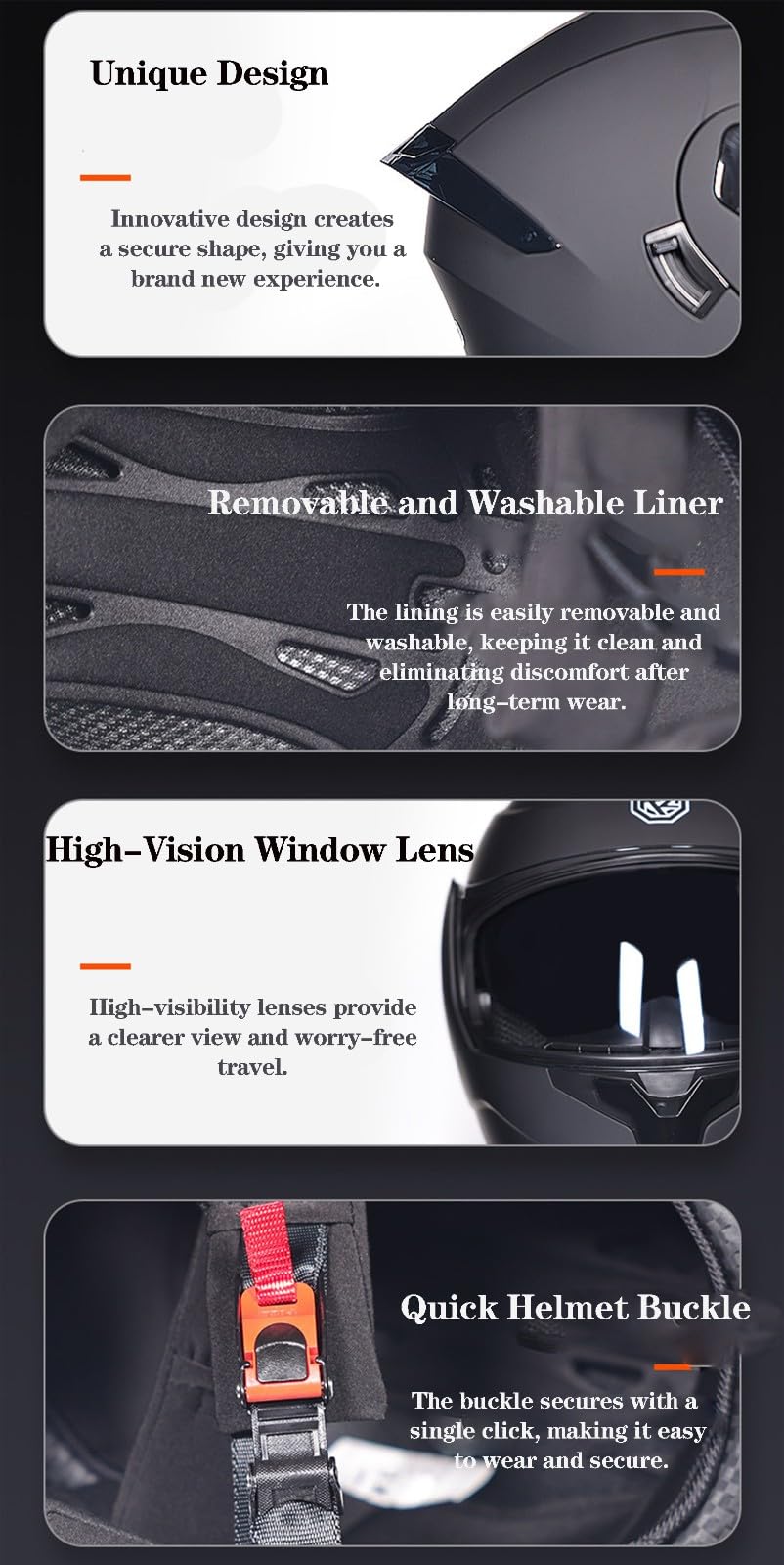 Motorradhelm Klapphelm Doppelvisier Integralhelme Motorrad Helm ECEDOT Zertifiziert Flip Vollvisierhelm Motocrosshelme Scooter Sturzhelm Rollerhelm Erwachsene Damen Herren