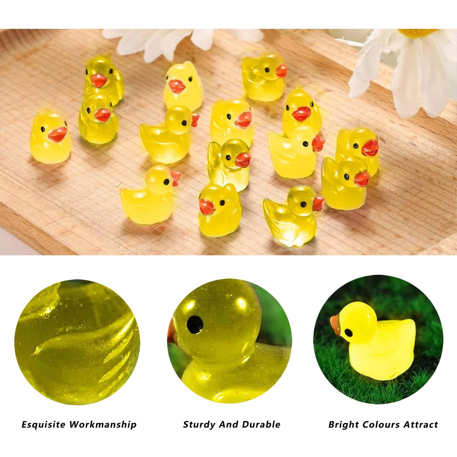 Exbrith Mini Resin Ducks, Pack of 100, Ducks Mini Animal Figures for Aquarium Miniature Garden, Dollhouse, Craft - Image 4