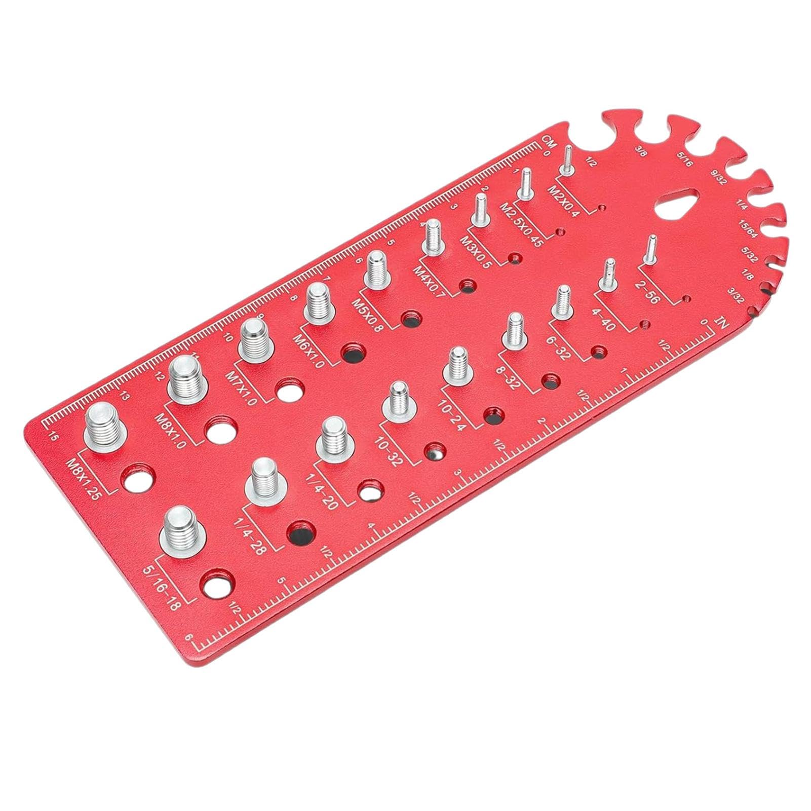 Thread Pitch Gauge, Bolt Size Identifier, Thread Gauge Tool, Multifunctional Bolt Identifier, Nut and Bolt Thread Pitch Checker Tool Multifunctional Thread Gauge for Work