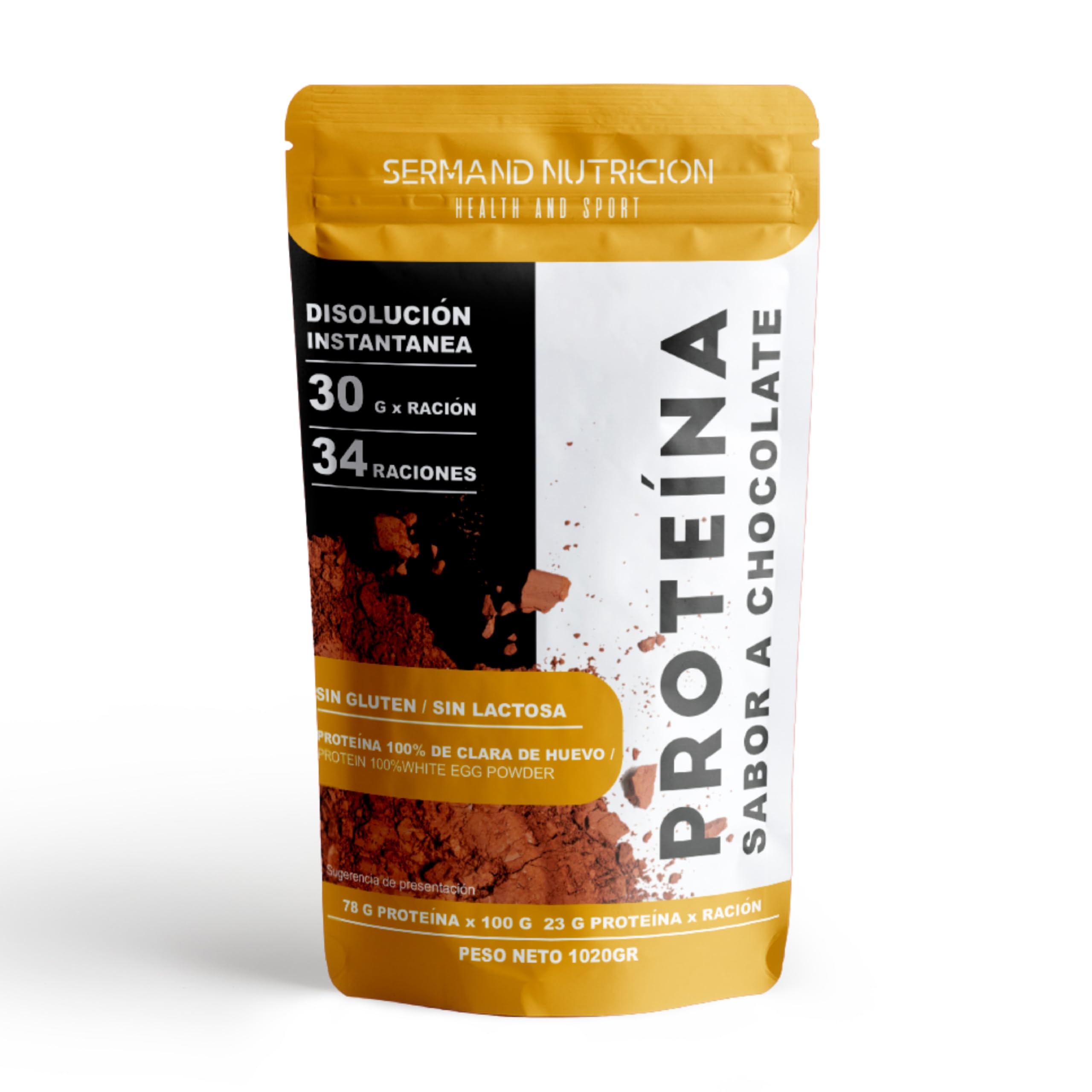 Protéine Instantanée de Blanc d'Œuf en Poudre Saveur Chocolat (1020 g) | Protéine en Poudre Sans Gluten | Protéines pour Masse Musculaire | Protéine Sans Lactose