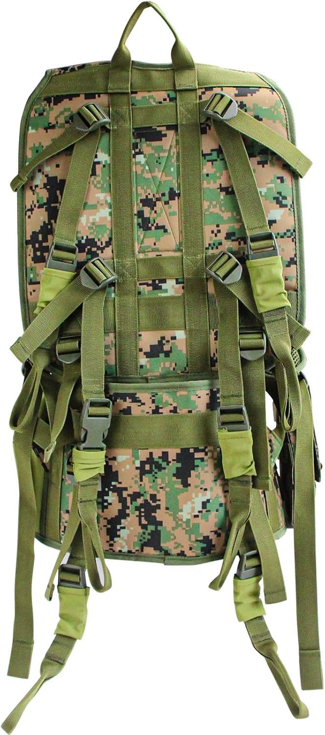 Tree Stand Carrier Backpack with Padded Straps, 8 Connection Points & 3 Pockets, Lightweight & Quiet, Universal Treestand Accessories