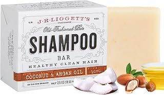 J·R·LIGGETT'S Shampoo Bar - Coconut & Argan Oil, All Natural Solid Shampoo for Hair with Olive Oil & Castor Oil, Sulfate Free, GMO Free, Restores Shine, Reduces Frizz, Manageable Hair, 3.5 oz - 1 Pack