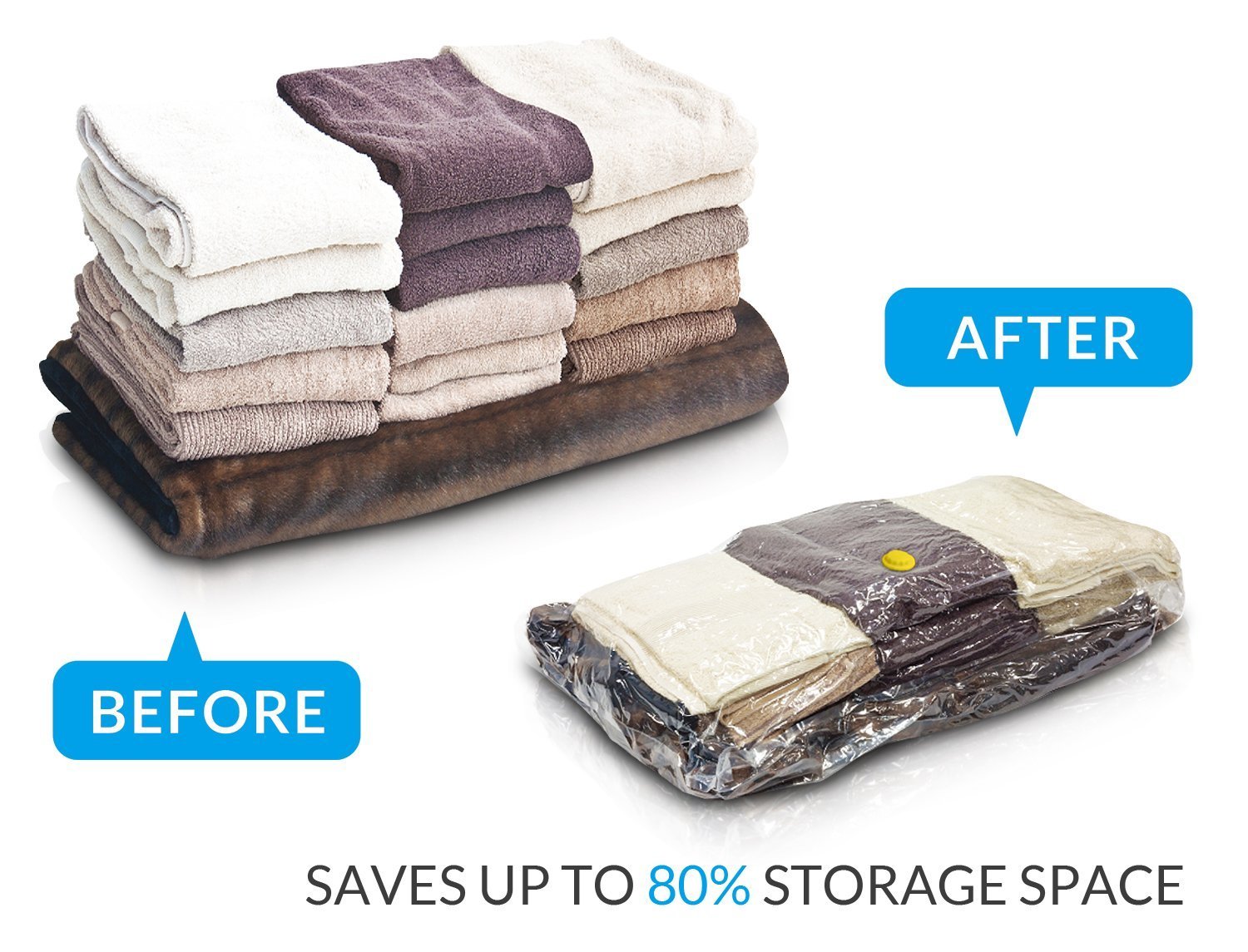 BAGPRO Space Saver Vacuum Sealer Bags (12Pack) Clothes Storage Bags