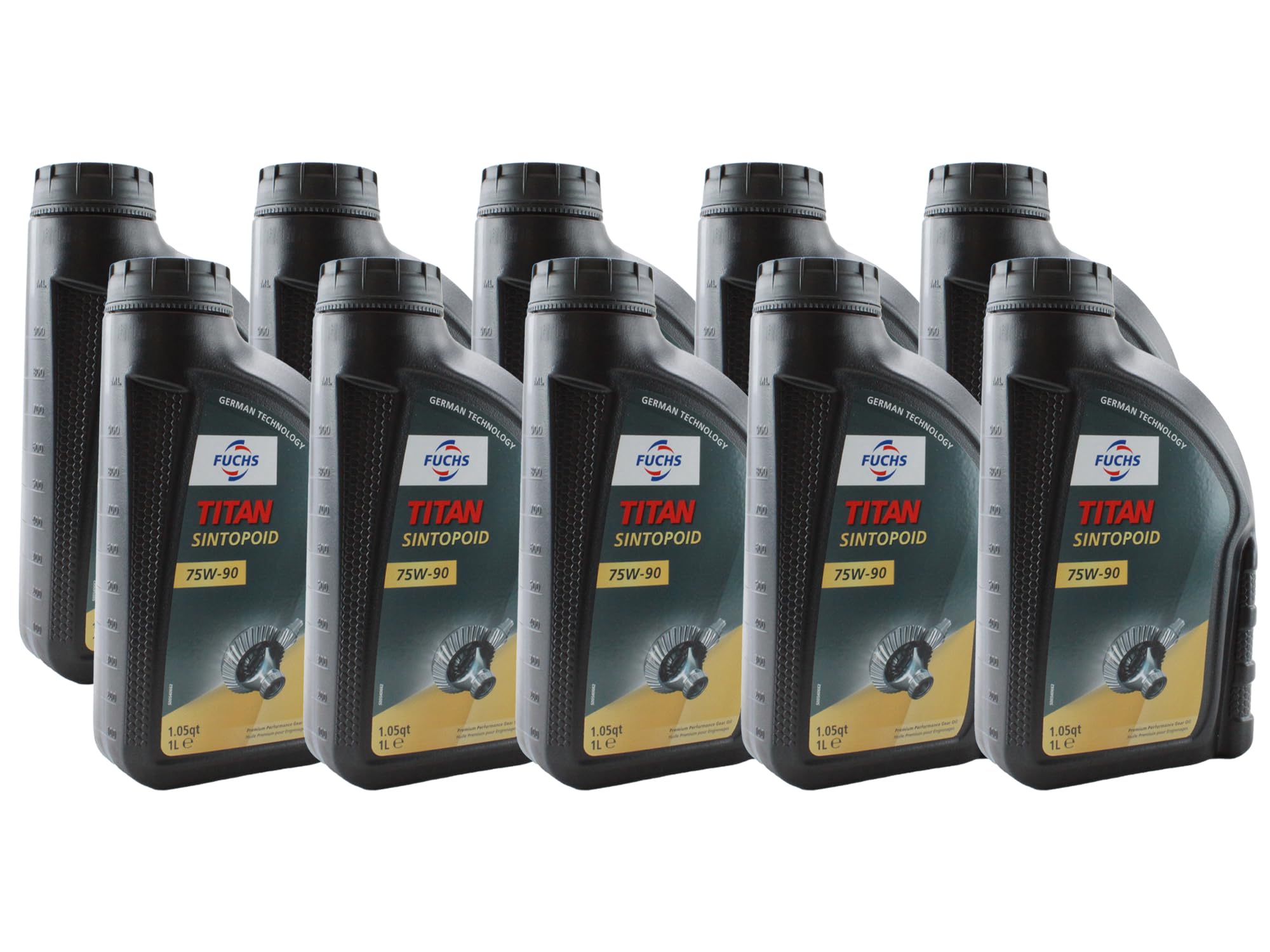 Fuchs 10 Liter TITAN SINTOPOID SAE 75W-90 Differential Gear Oil (10 x 1L)