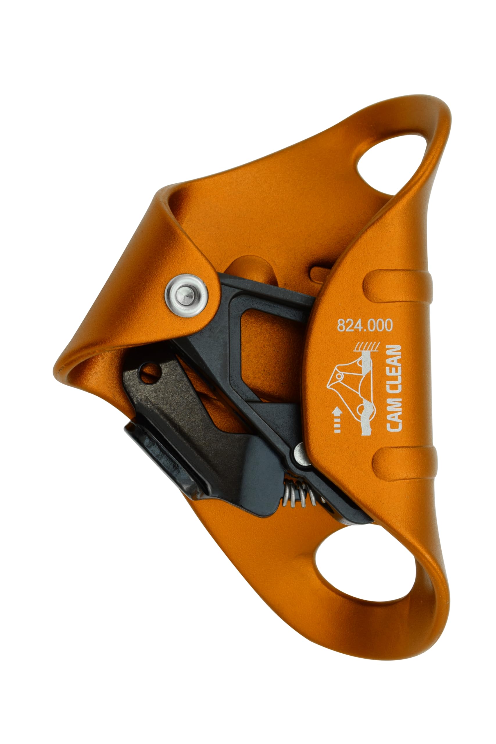 Kong. Cam Clean. Bloccante Ventrale Compatto. Efficace su Corde Infangate o Ghiacciate. Leggero. Corde da 8-13mm. Sistema Anti-Ribaltamento della Camma, Certificato CE. Made in Italy.