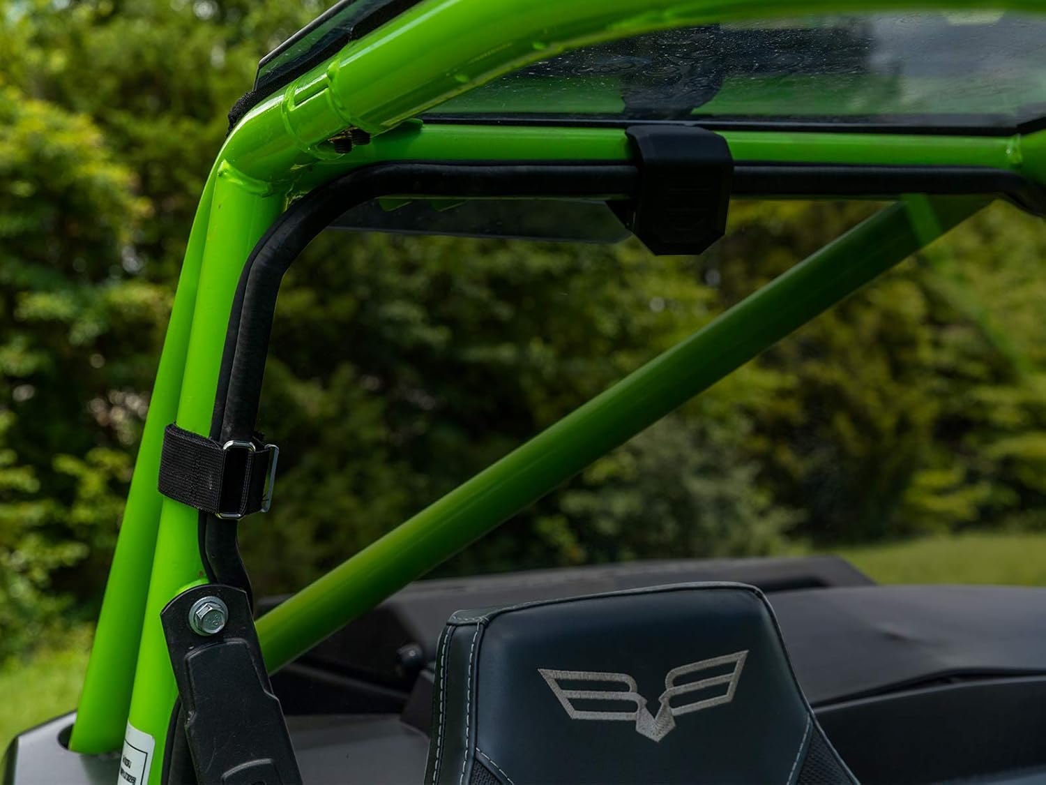 SuperATV Heavy Duty Lightly Tinted Rear Windshield for 2018+ Textron Wildcat XX / 2020+ Tracker XTR1000 | Eliminates the suction effect created from a front windshield