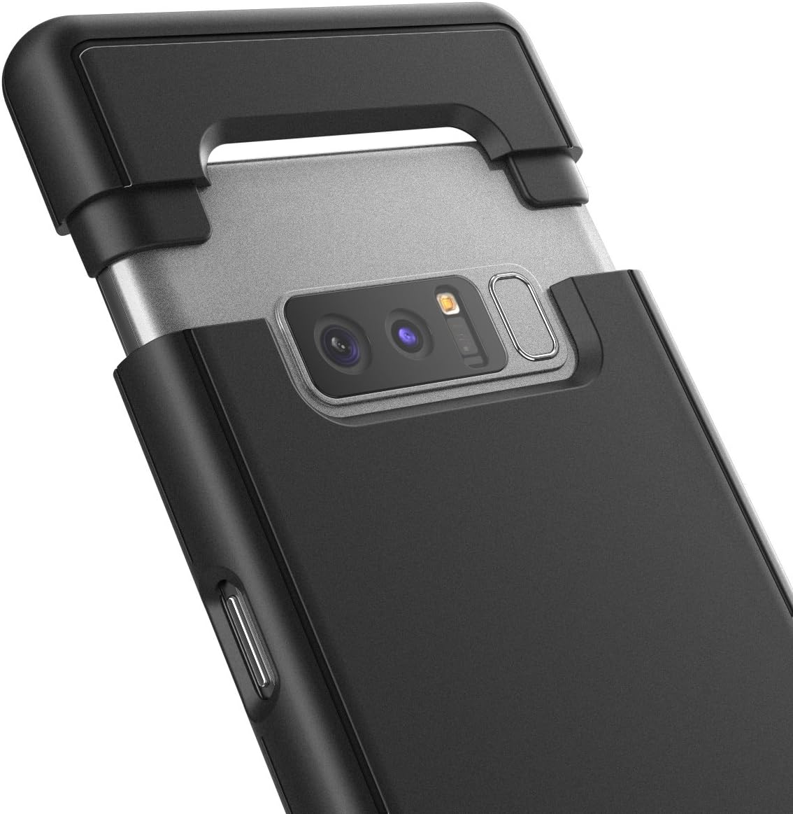 Encased Case with Belt Clip for Samsung Galaxy Note 8 Protective Phone Cover with Holster for Galaxy Note 8 (SlimShield Series) Smooth Black