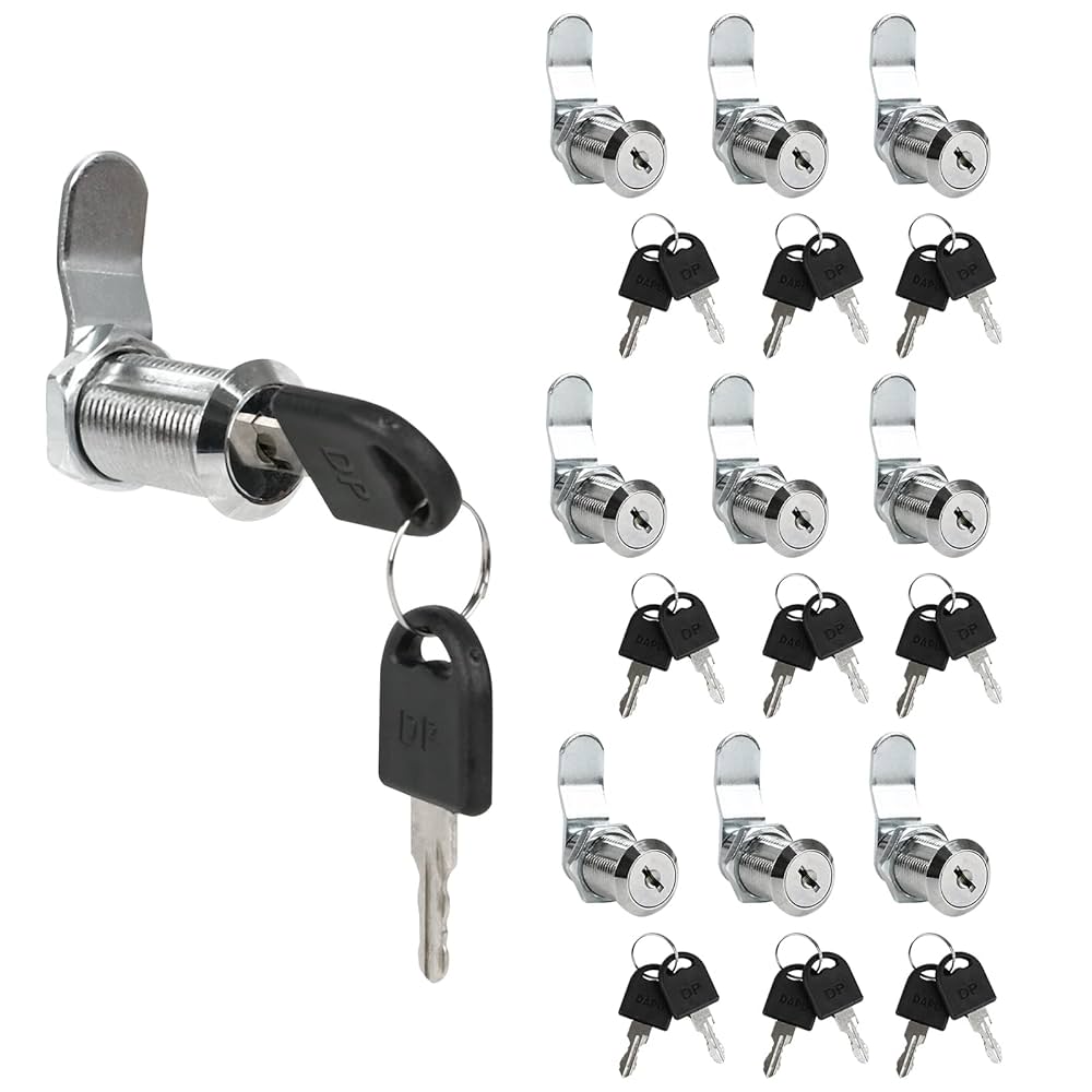 Amazon.co.jp: キャビネットカムロック 鍵付き シリンダー