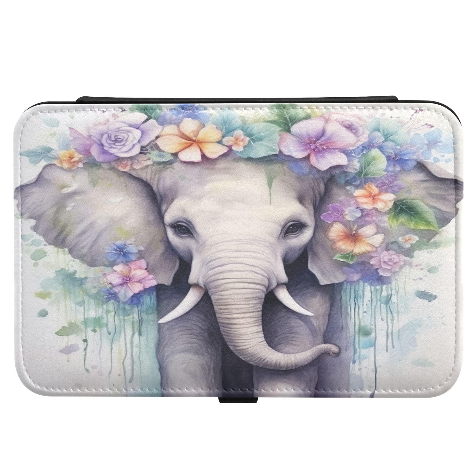 Haskirky Elephant Jewelry Box Portable PU Leather Travel Jewelry Organize for Women Jewelry Storage Display Holder for Ring, Necklace, Earring