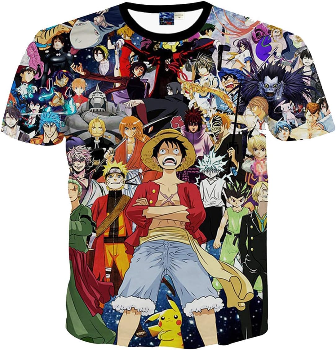 Monkey D Luffy One Piece 3D Print Kids Adults Unisex Comfortable T-Shirts T01925 L