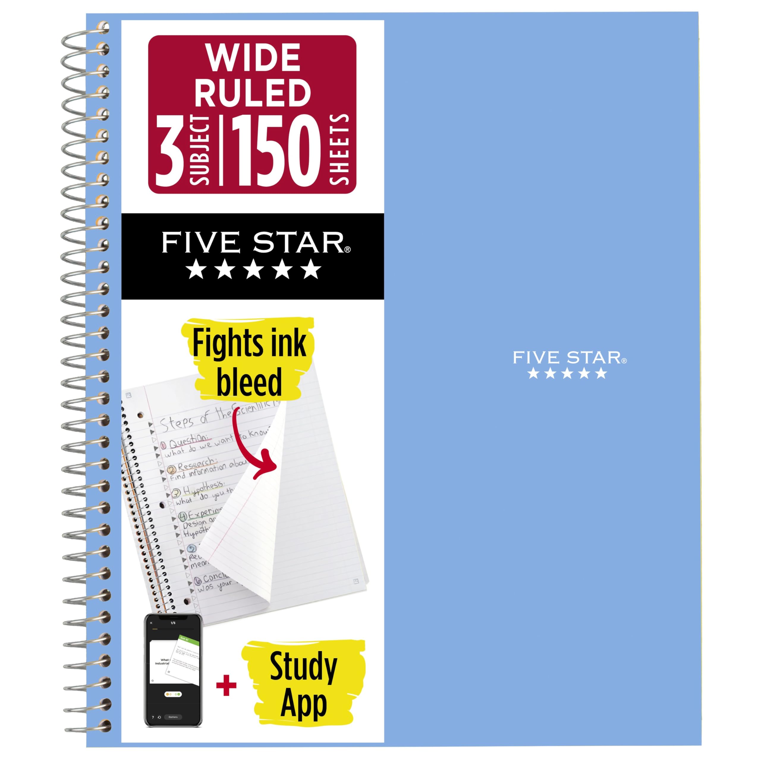 Photo 1 of Five Star Spiral Notebook + Study App