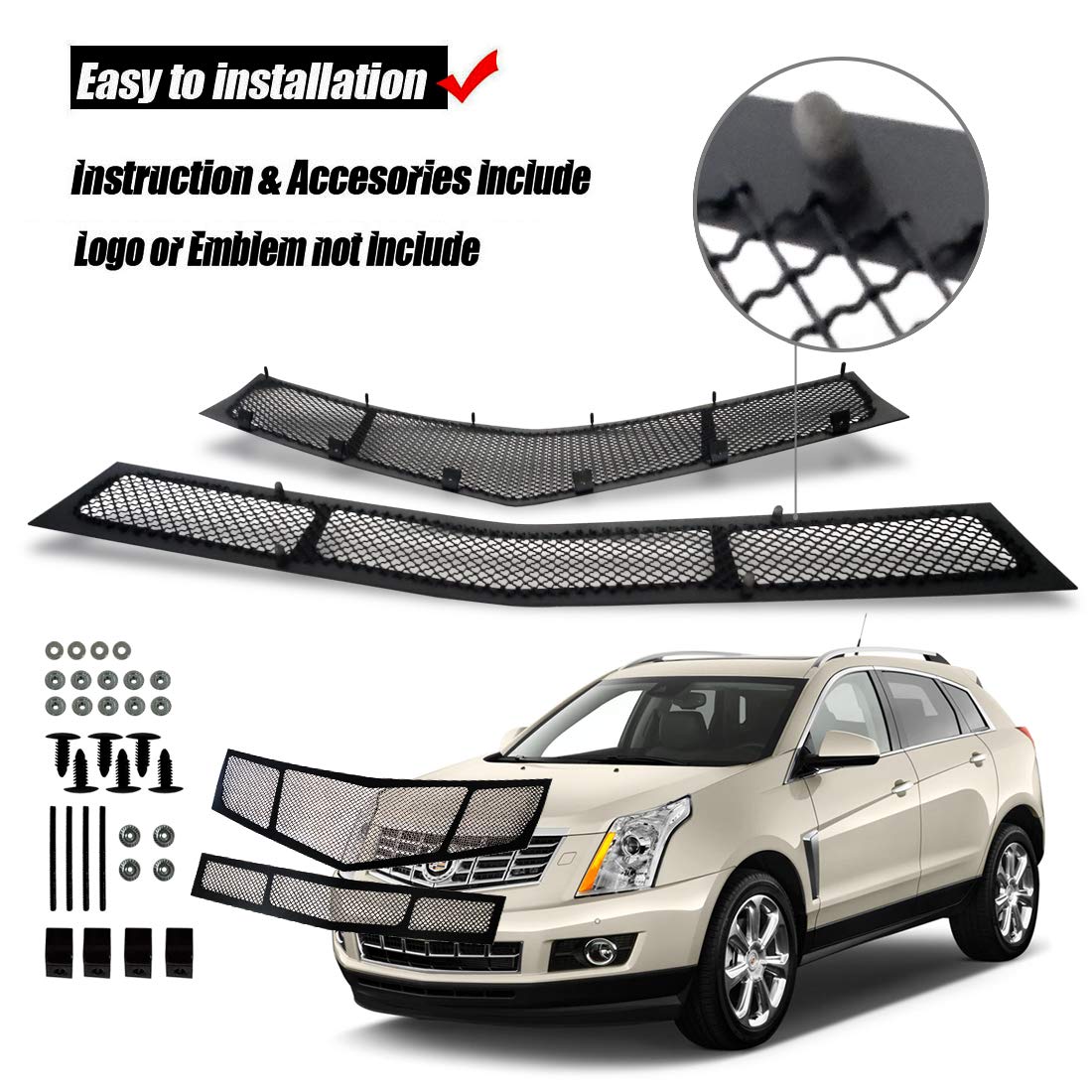 Amazon.co.jp: フロントグリル 2010-2015 Cadillac SRX ステンレス