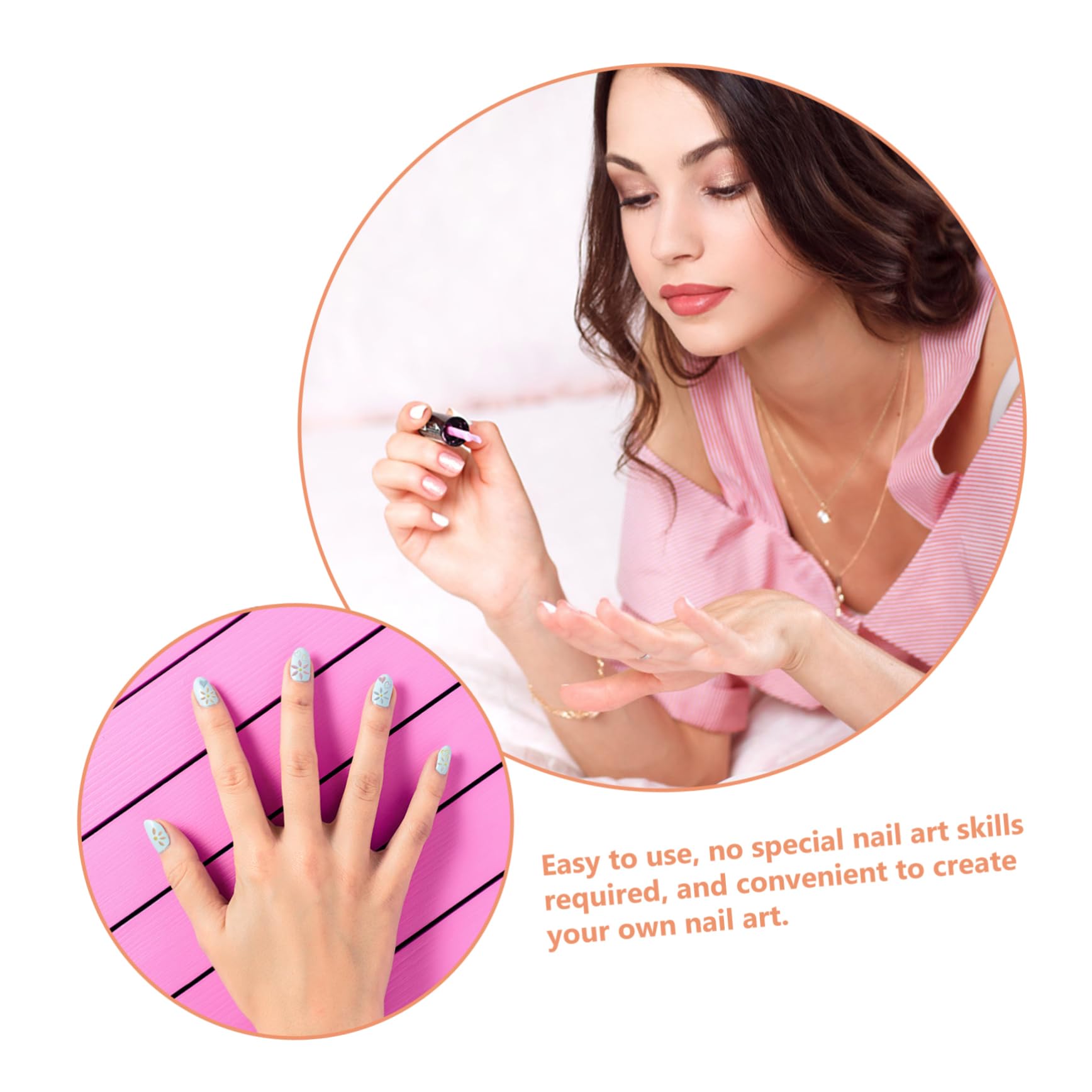 minkissy 15 Hojas calcomanías decorativas para uñas calcomanías uñas margaritas manicura pegatinas pegatinas para decoración floral arte clavo