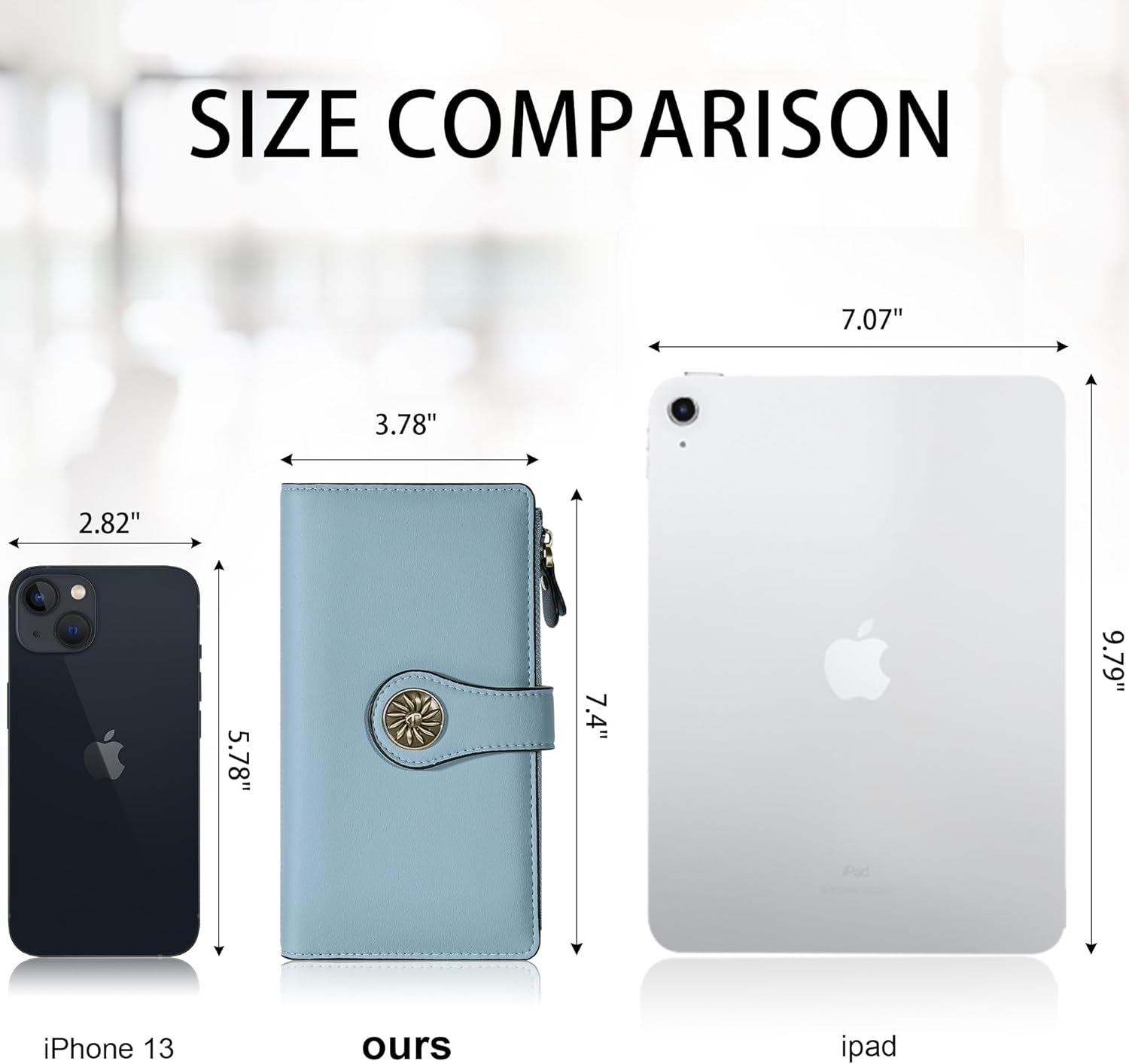 Travelambo Women's Wallet RFID Blocking Trifold Clutch Large Capacity Credit Card Holder Travel Purse - Image 2