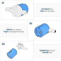 Vista 4 de Válvula automática de control de nivel de agua de 1/2 "- Tipo interior, válvula de flotador para tanque de agua, energía solar, olla automática