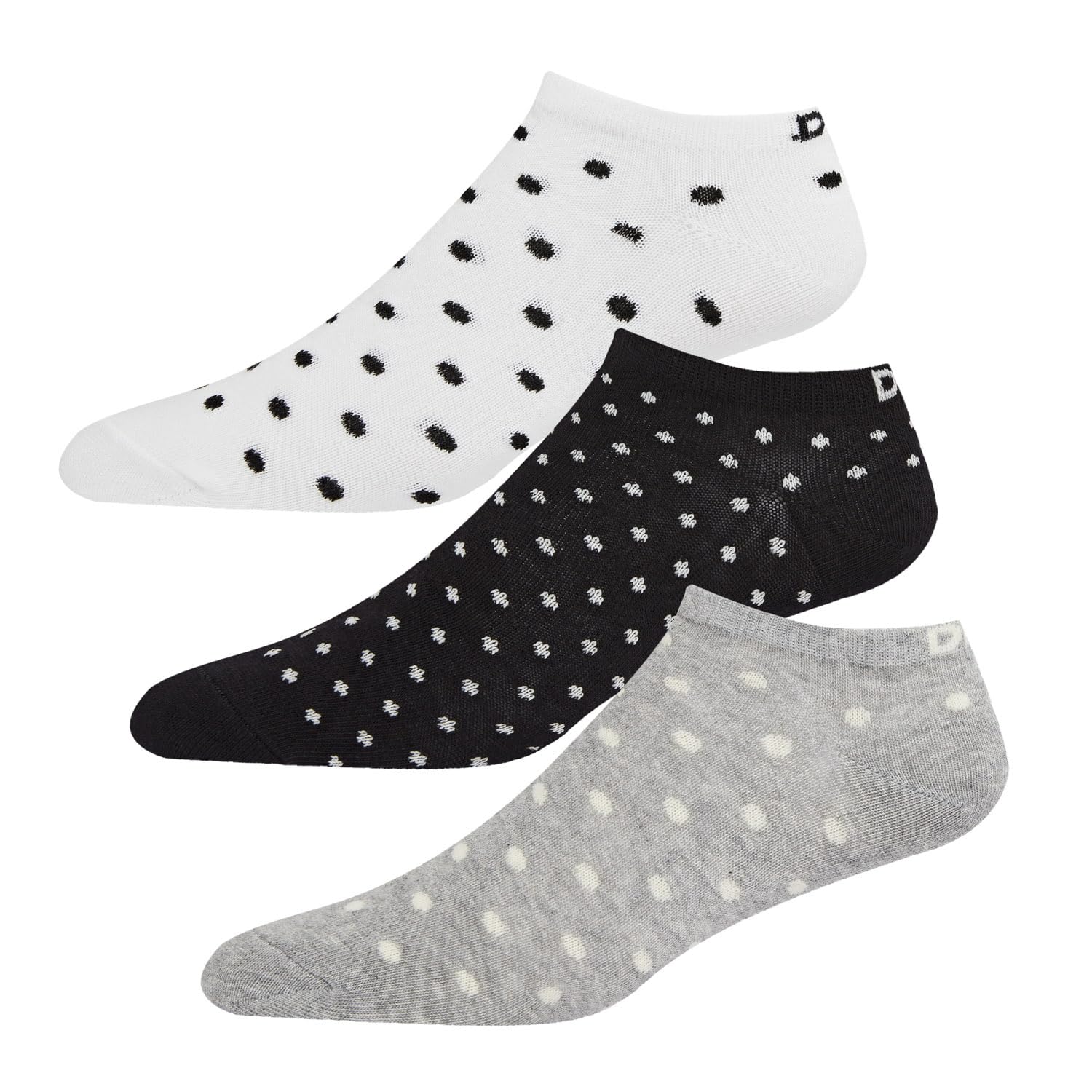 Women's Ankle Socks, Ladies Designer Cotton Socks, Size 4-7 Multipack, Pack of 3,