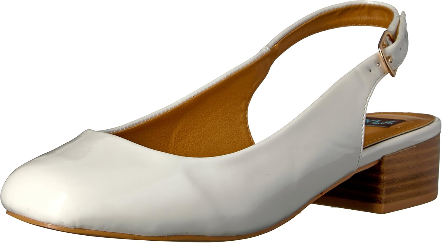 N.Y.L.A. Women's Lorae Ballet Flat, Bone Patent, 8 M US