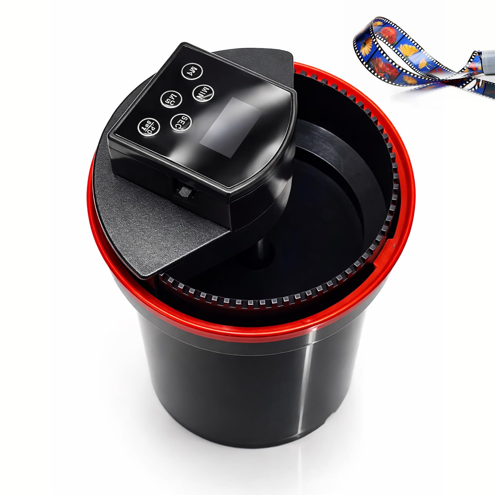 Kit Profesional de revelado de película, procesador automático con Tiempo y Velocidad Ajustables, Equipo de revelado para Cuarto Oscuro en Blanco y Negro, Tanque de revelado estándar