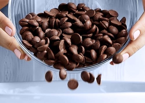 Vista 5 de Ghirardelli - 72% chispas de chocolate de cacao, bolsa de 5 libras con cuchara barista estampada Ghirardelli