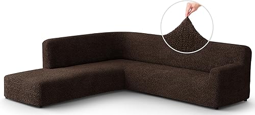 PAULATO BY GA.I.CO. Funda de sofá modular con otomana, funda elástica para sofá esquinero, protector de sofá de esquina, funda de sofá, funda de