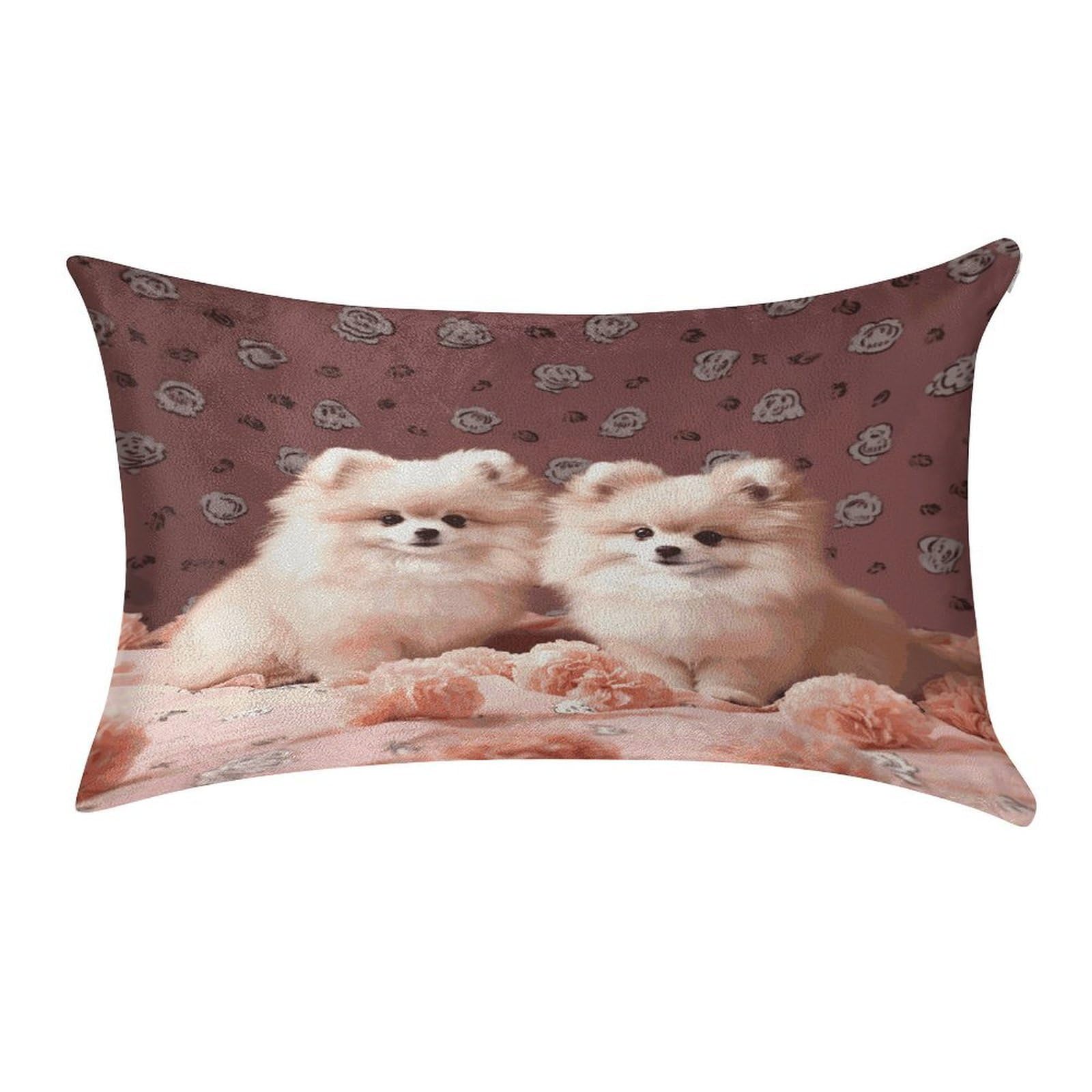 Fekiloot Style Pomeranians Puppies And Point Pillow Covers Home Decor Pillow Cases