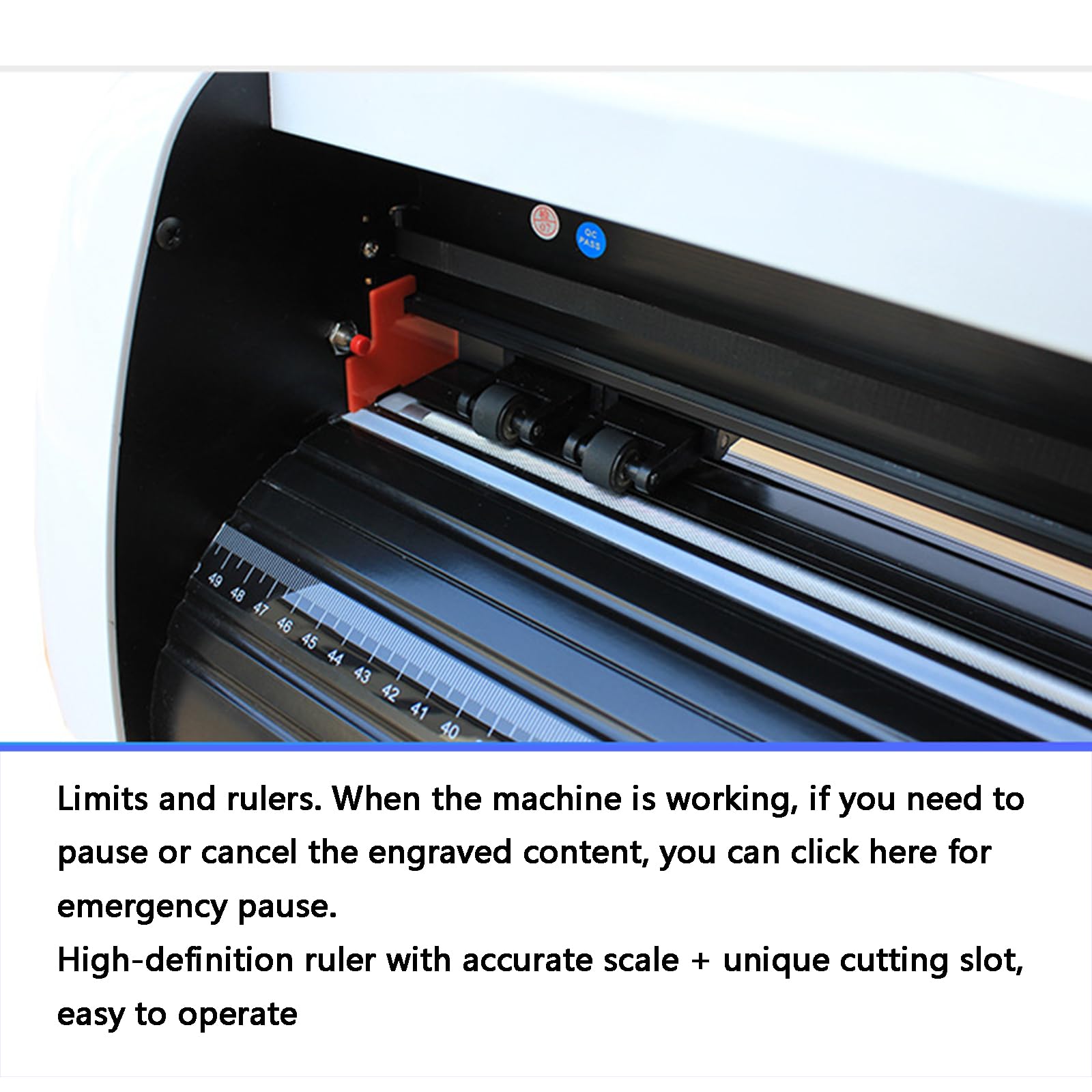 Plotter Cortador de Vinilo para Pegatinas con Soporte, Controles Digitales y Rueda de presión de Doble Resorte Ajustable para la fabricación de letreros gráficos y Manualidades.