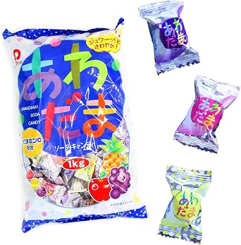 Awadama Pine 2.2 lbs 1 kg, Large Capacity, Commercial Use, Approx. 200 Pieces, Assorted Scatters, Individual Packaging, Candy, Candy, Fruit 1 Bag, 2.2 lbs 1 kg