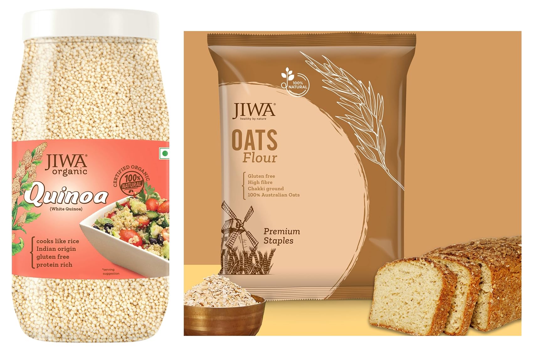 See full amazon price history chart for JIWA healthy by nature Organic Quinoa, 1 Kg, (Certified Organic & Gluten Free) & Oats Flour, 900 g (Gluten Free) JIWA healthy by nature Organic Quinoa, 1 Kg, (Certified Organic & Gluten Free) & Oats Flour, 900 g (Gluten Free) (B09VHDKSGJ) Amazon Price History, Amazon Price Tracker