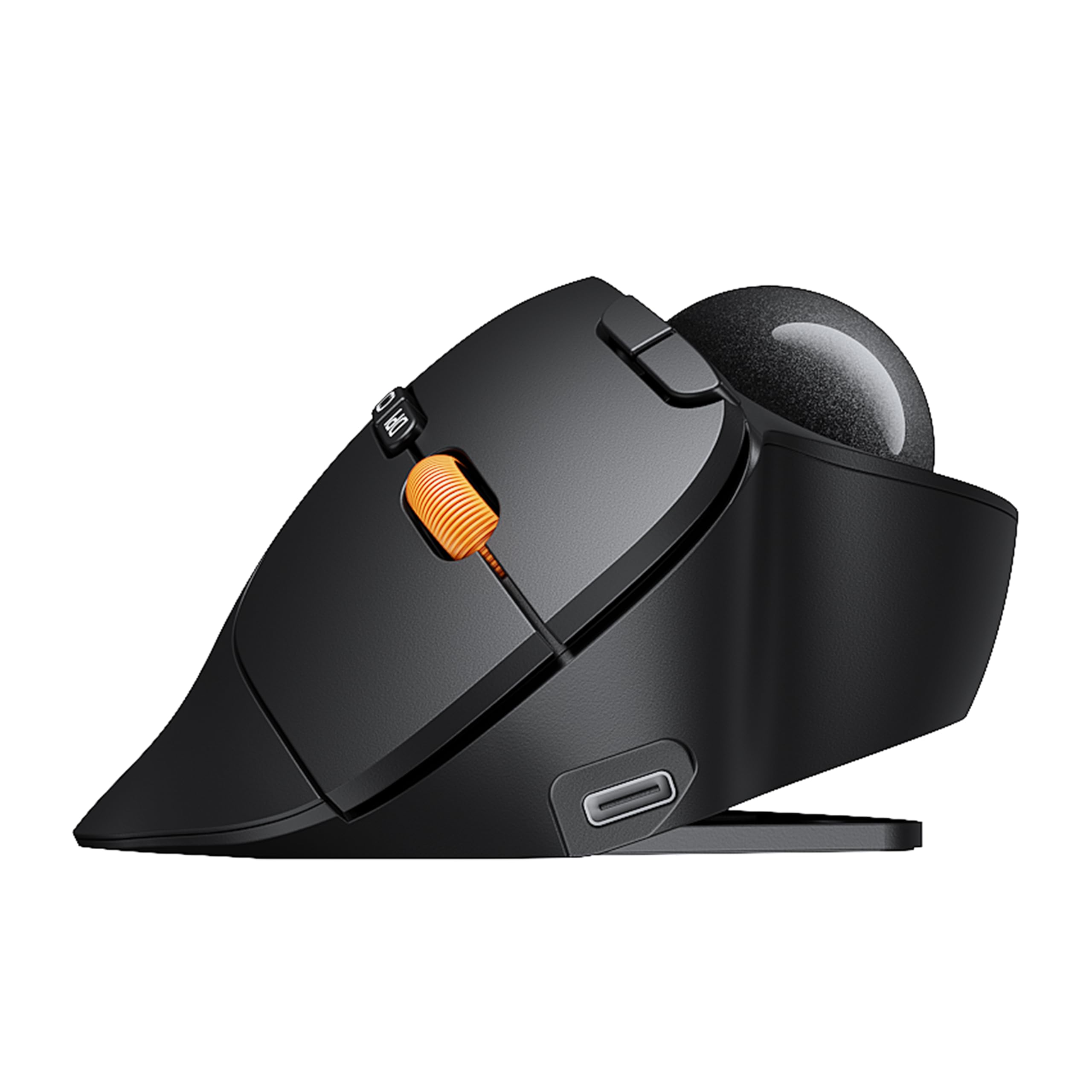 ProtoArc EM02 Wireless Trackball Mouse, 0/15° Adjustable Angle, Gray