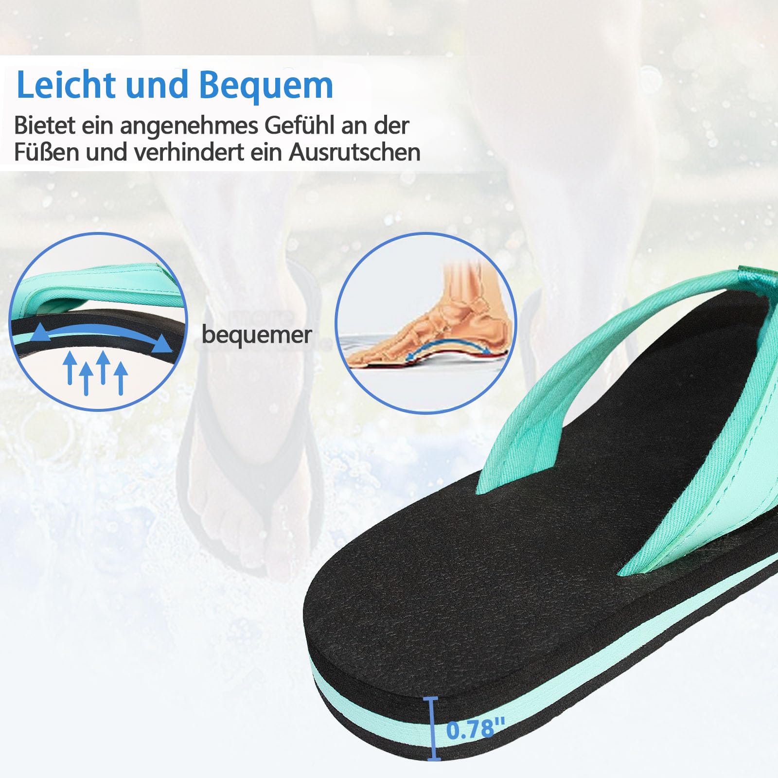 ELUTONG Kinder Flip Flops Jungen Mädchen Sandalen Wasserschuhe Jungen Mädchen Unisex-Kinder Strandschuhe Flip Flops EU 30-39