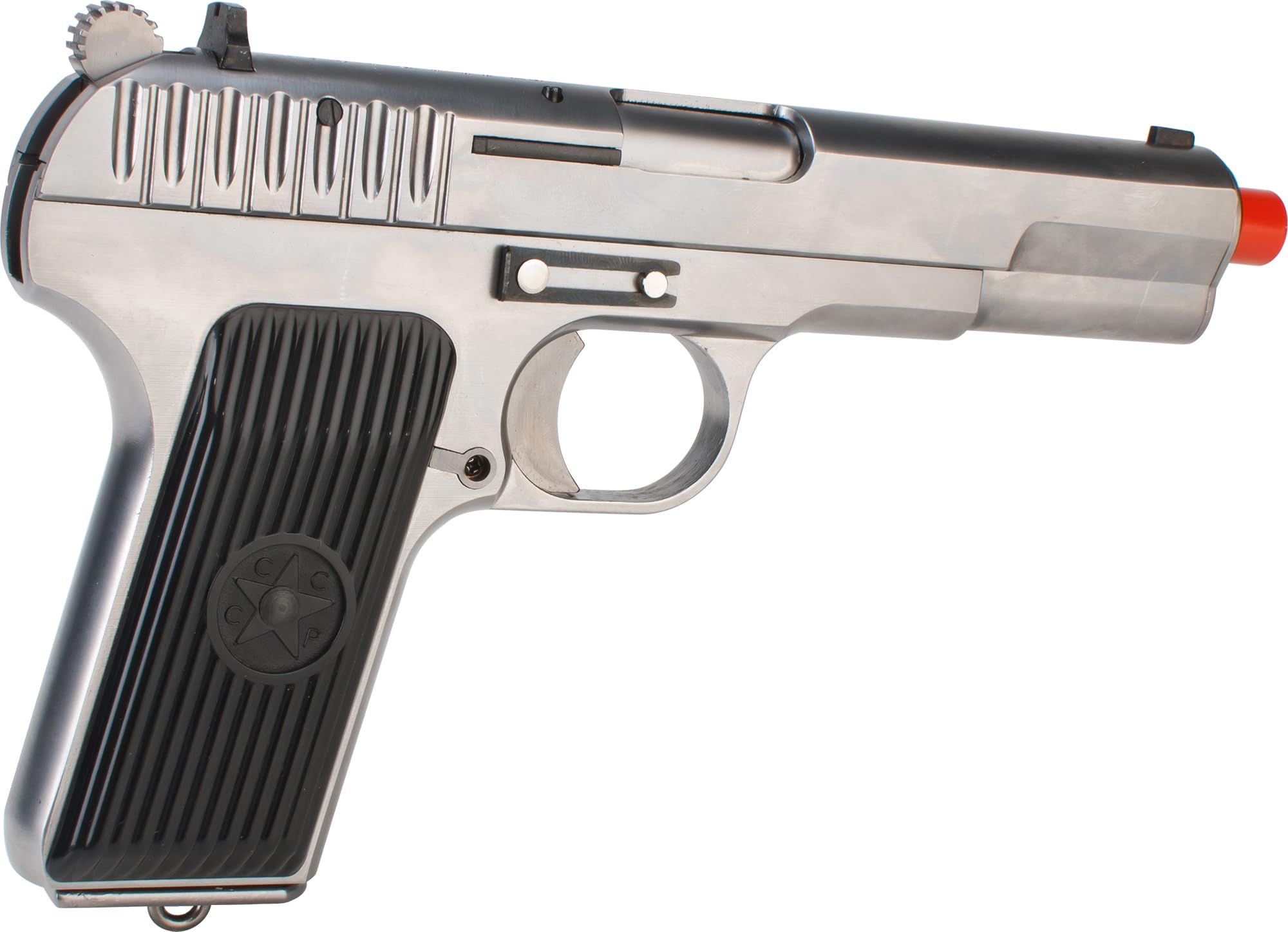 Evike Airsoft - WE-Tech Heavy Weight TT33 Gas Blowback GBB Airsoft Pistol (Color: Chrome)