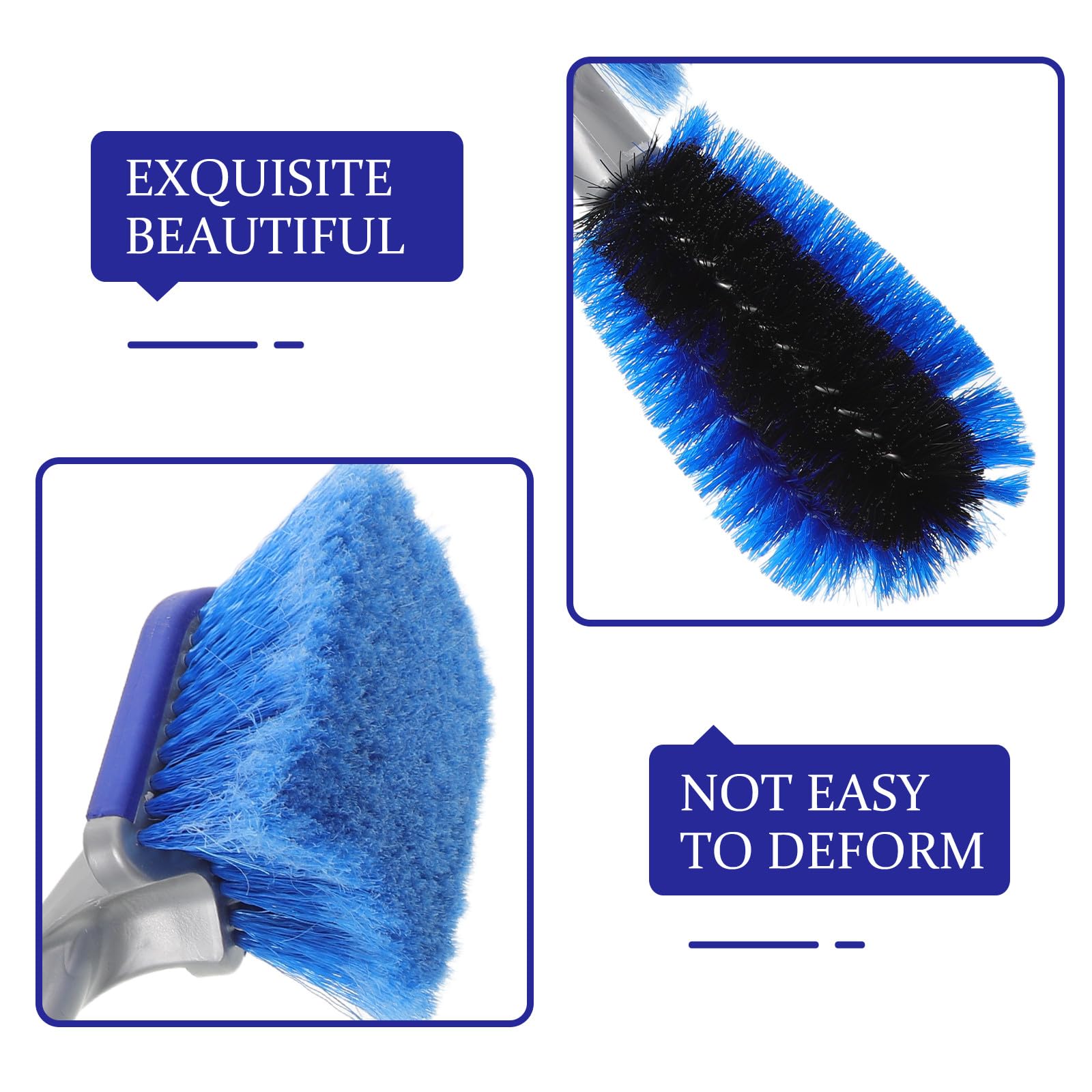 Healvian Lot de 2 brosses de Lavage pour pneus de véhicule - Brosse de Nettoyage pour Jantes et Roues - Outil de Nettoyage pour Jantes et Roues