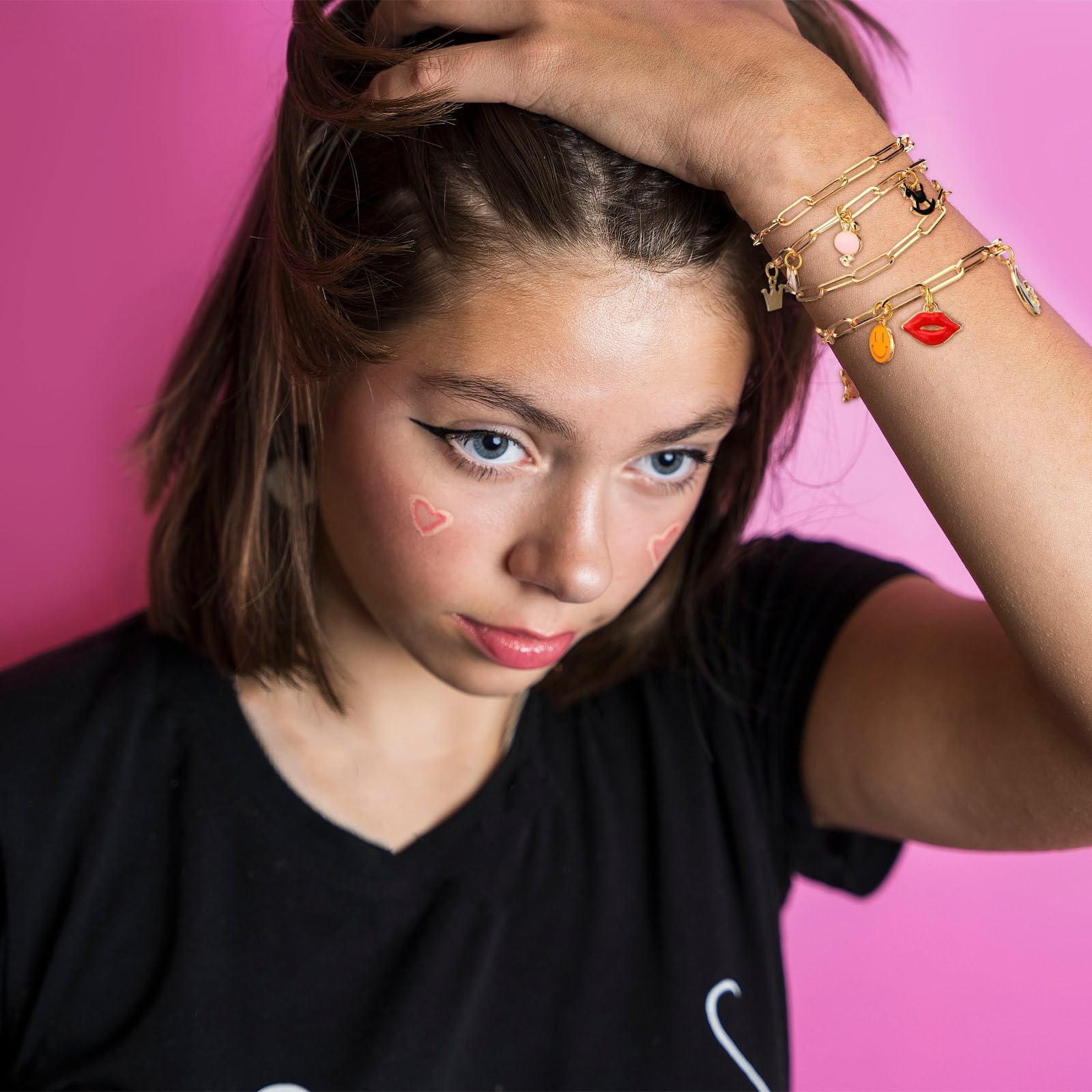 Tondiamo 173 Pieces Bracelet Making Kit for Women Bangle Charm Bracelet Chain Jewelry Making Kit 100 Assorted Charms Pendants 60 Jump Rings Pliers Tools for Crafts Beginner Supplies Gift - Image 5