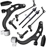 Vista 111 de Detroit Axle - Kit de suspensión delantera RWD de 10 piezas para Chevy GMC Silverado Sierra 1500 1999-2006, 2 brazos de control superior, 2 rótulas