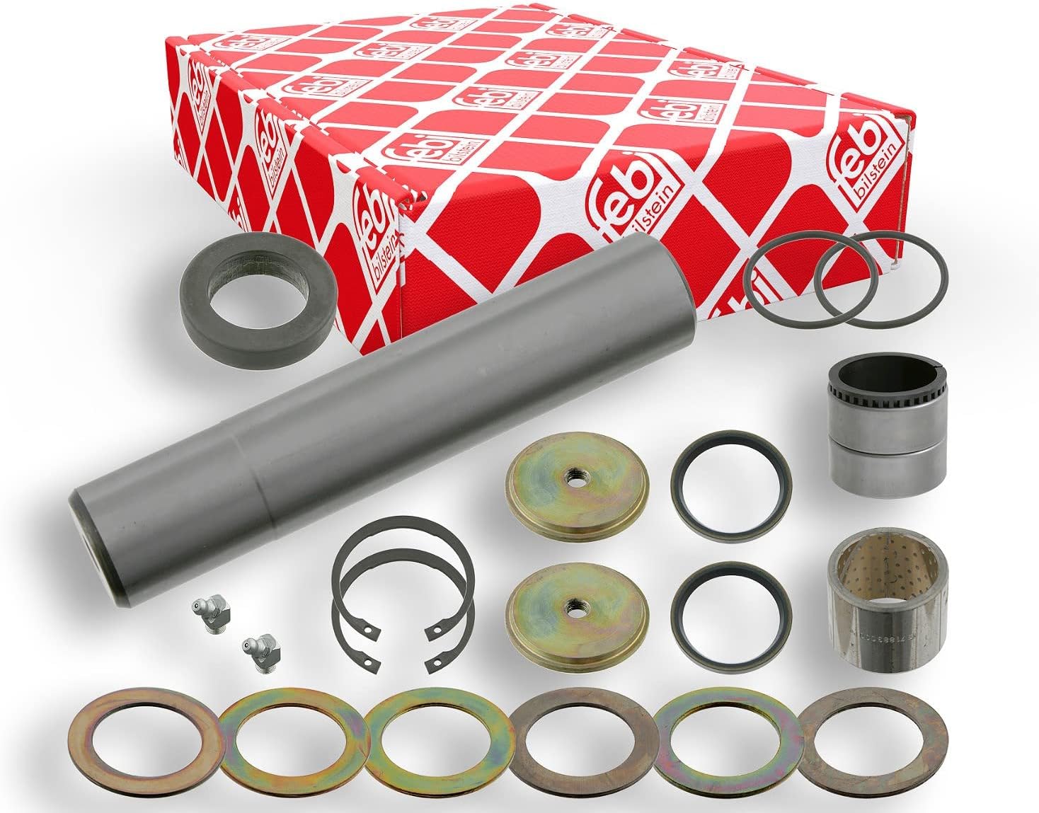 febi bilstein 10608 King Pin Set with thrust bearing, single set, pack of one