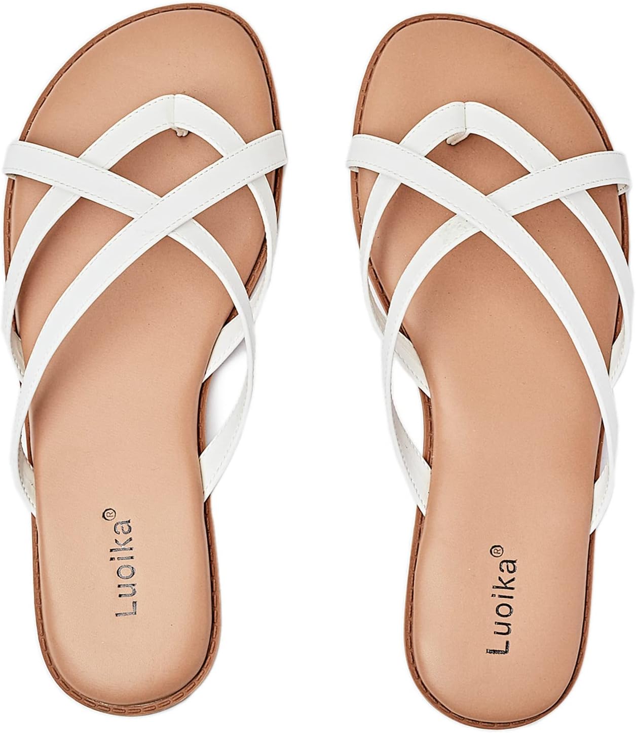 Luoika Women's Wide Width Flat Sandals, Flip Jamaica Ubuy