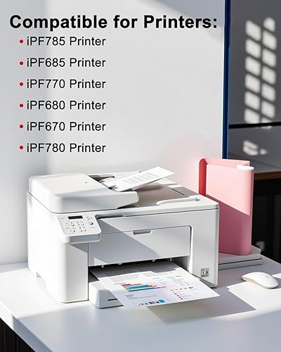 Miniatura 2 de PFI-107 - Juego de tanques de tinta de 4.4 fl oz (paquete de 3, 1 cian, 1 magenta, 1 amarillo) VASRINK compatible con PFI-107C PFI-107M PFI-107Y