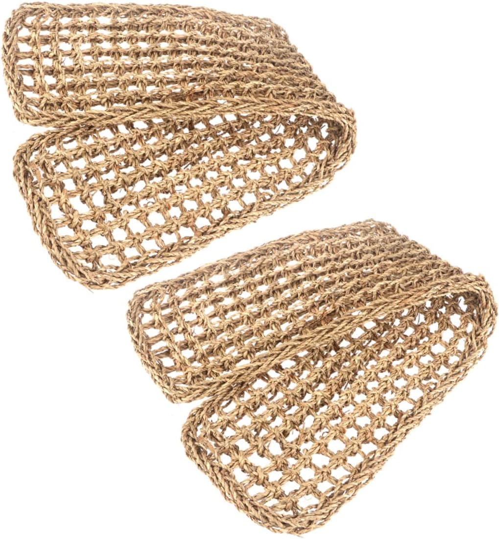 2pcs Seagrass Hammocks for Reptiles Lizard Lounger and Nests for Iguanas Geckos Snakes Easy to Pet Cushions for Crawling Habitats