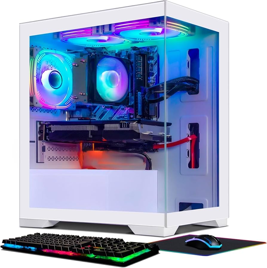 RTX 2060  Ryzen 5500  ARGB純白ゲーミングPC Amazon.com: STGAubron Gaming PC Computer Desktop, AMD Ryzen