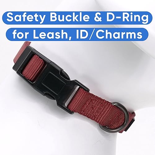 Vista 68 de Pawtitas Collar personalizado para perro, collar de perro pequeño, bordado con nombre, número de teléfono, collar de cachorro, collar ajustable