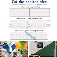 Vista 51 de 20 paneles de pared 3D plateados, cobertura de 29 pies cuadrados, adhesivo imprimible con paneles de pared de espuma de polietileno autoadhesivos