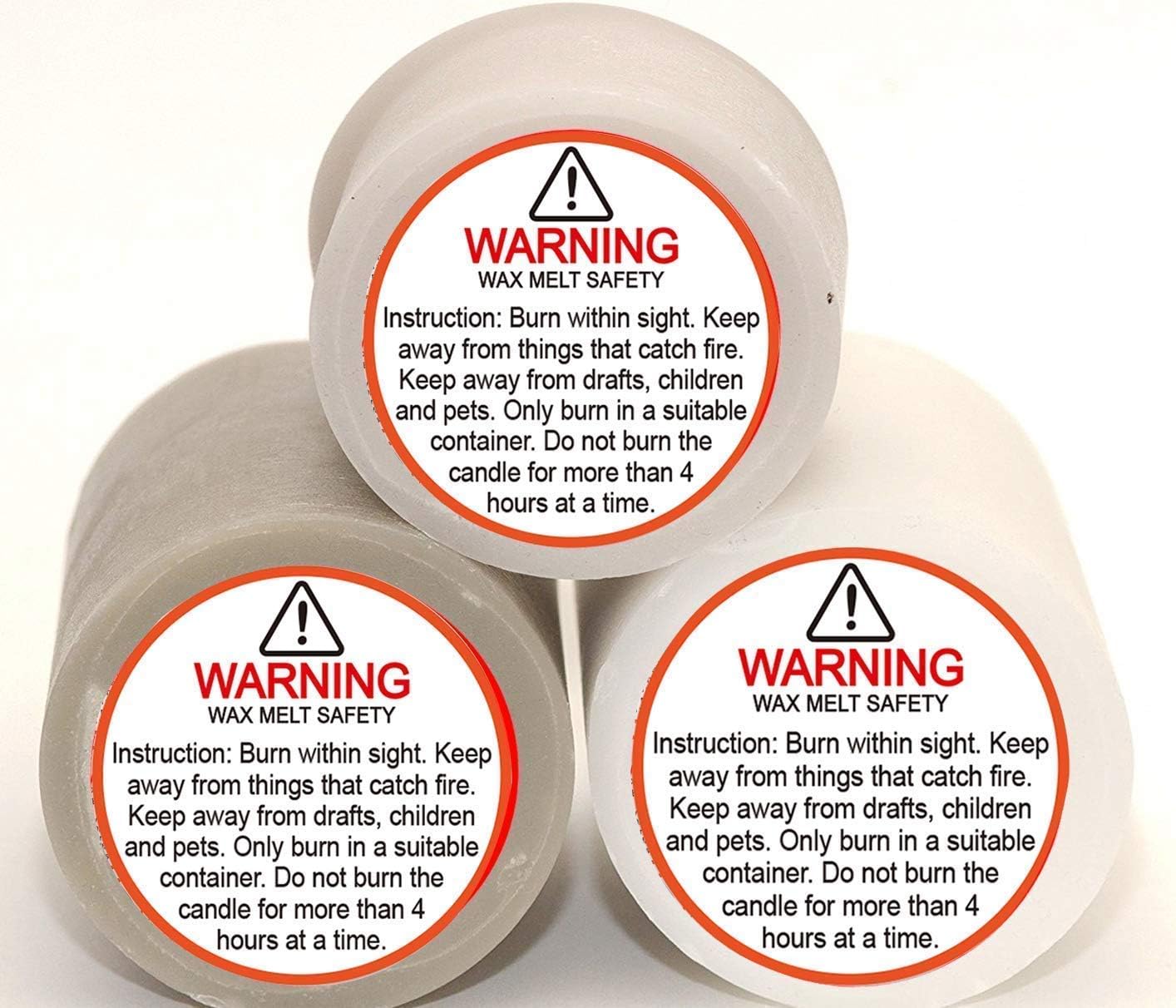 Candle Warning Stickers, 1.5" Round Label,Sticker Decal for Candle Jars, Tins and Votives Candle Jar Container Labels Wax Melting Safety Stickers-504 Labels per Package