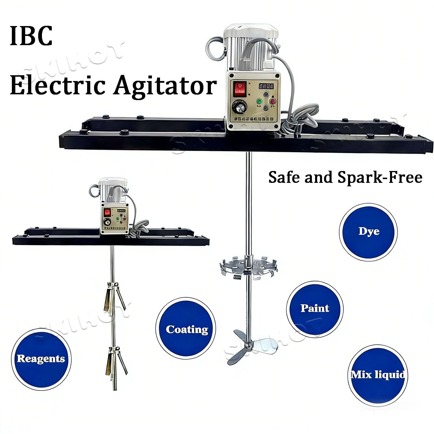Mezclador de pintura neumático con servomotor, potencia de 3000 W, capacidad de 1.5 toneladas, soporte de colgador para soluciones de viscosidad media a alta