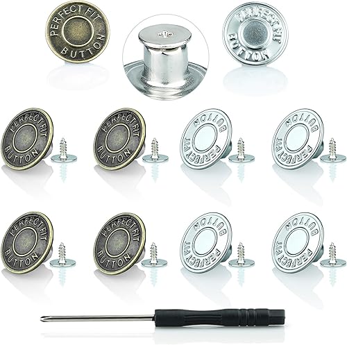 Vis de rechange pour boutons de jeans, boutons de jean pour jeans amples, bouton