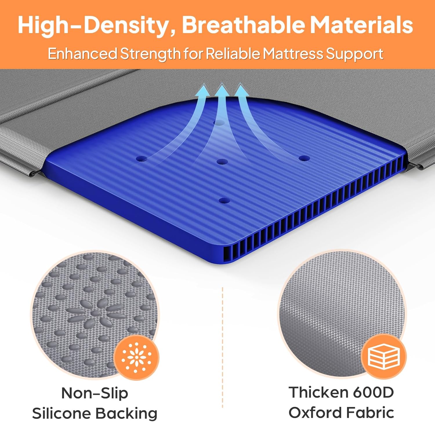 LAVEVE Heavy Duty 10mm Bunkie Board Twin Size 38'' x 75'', Breathable Bed Support Board to Prevent Sagging Mattress, with Anti-Slip Dots, Fits Metal Bed Frames, Slatted Frames, and Sofa Beds, 2 Pack