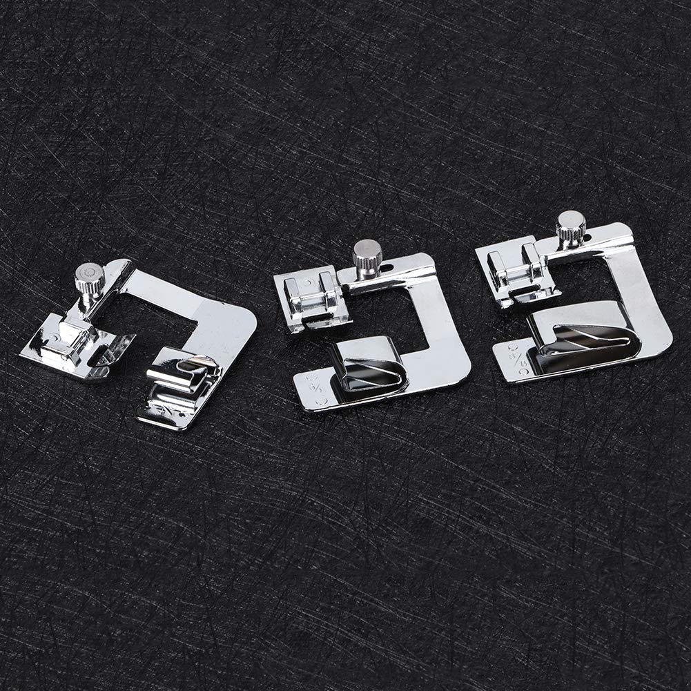 Presser Feet, Sewing Machine Presser Foot Kit Rolled Hem Presser Foot Hemming Foot for Singer