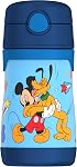 THERMOS Vacuum Insulated Stainless Steel 10oz Straw Bottle, Stars