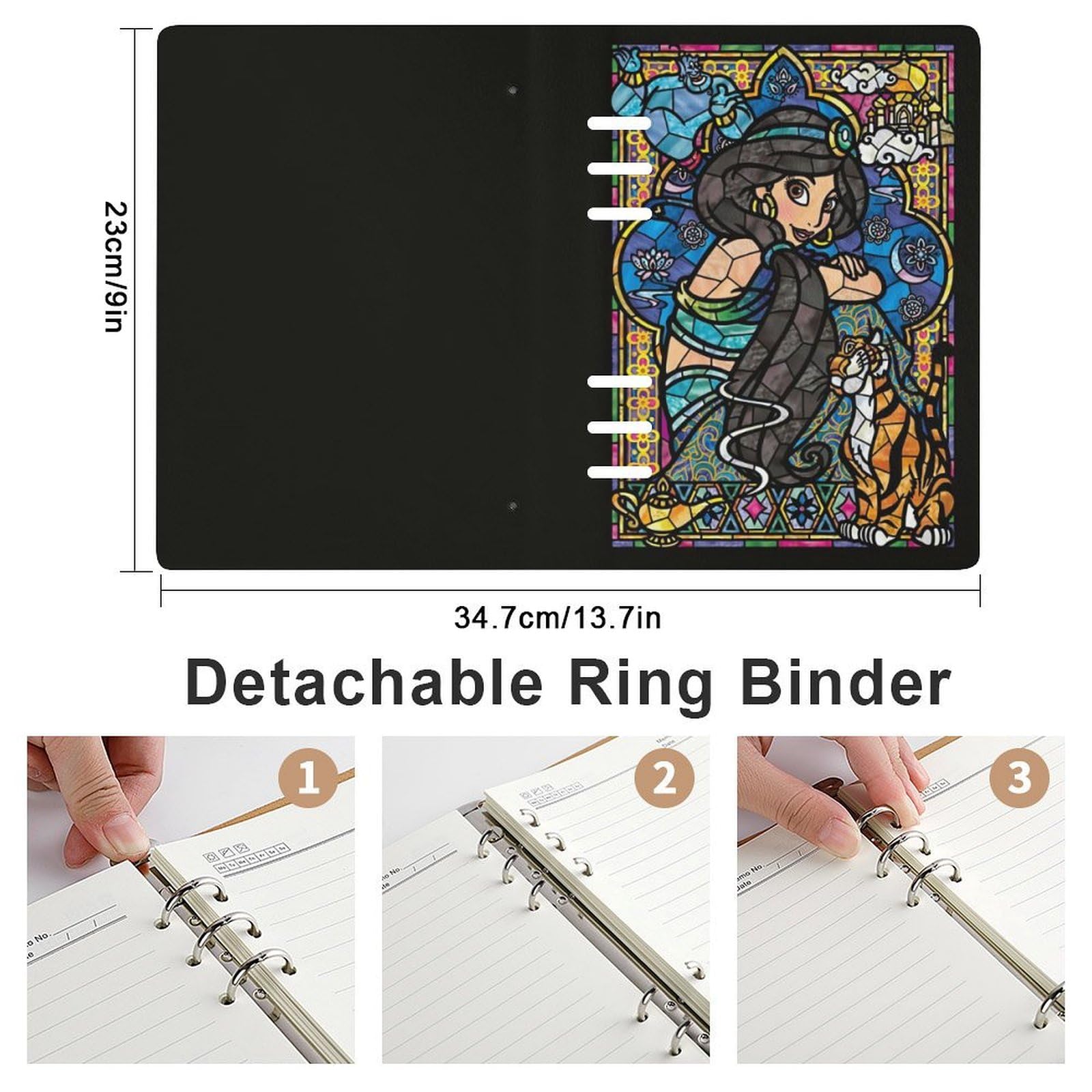 Amazon.co.jp: アラジン ジャスミン システム手帳 PU ノートメモ帳